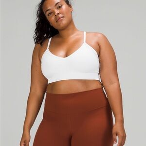 lululemon athletica Ebb To Street White Sports Bra (US 10)